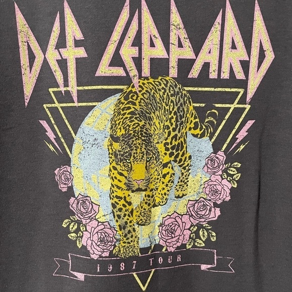 NWT Vinyl Icons Def Leppard gray sweatshirt. Size Large - Picture 2 of 7
